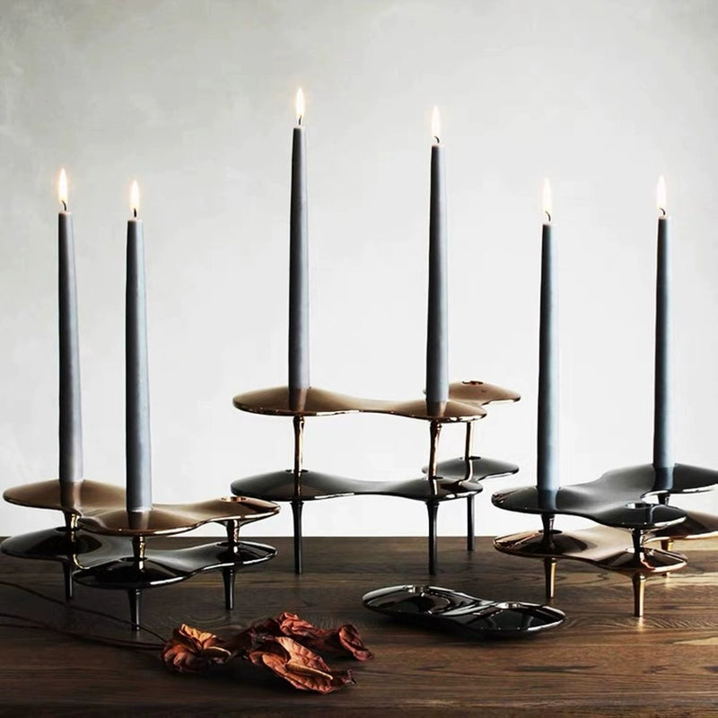 Zaha Hadid Design Scandinavian Stainless Steel Candelabrum Art Ornaments