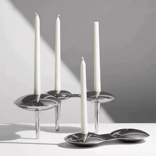 Zaha Hadid Design Scandinavian Stainless Steel Candelabrum Art Ornaments