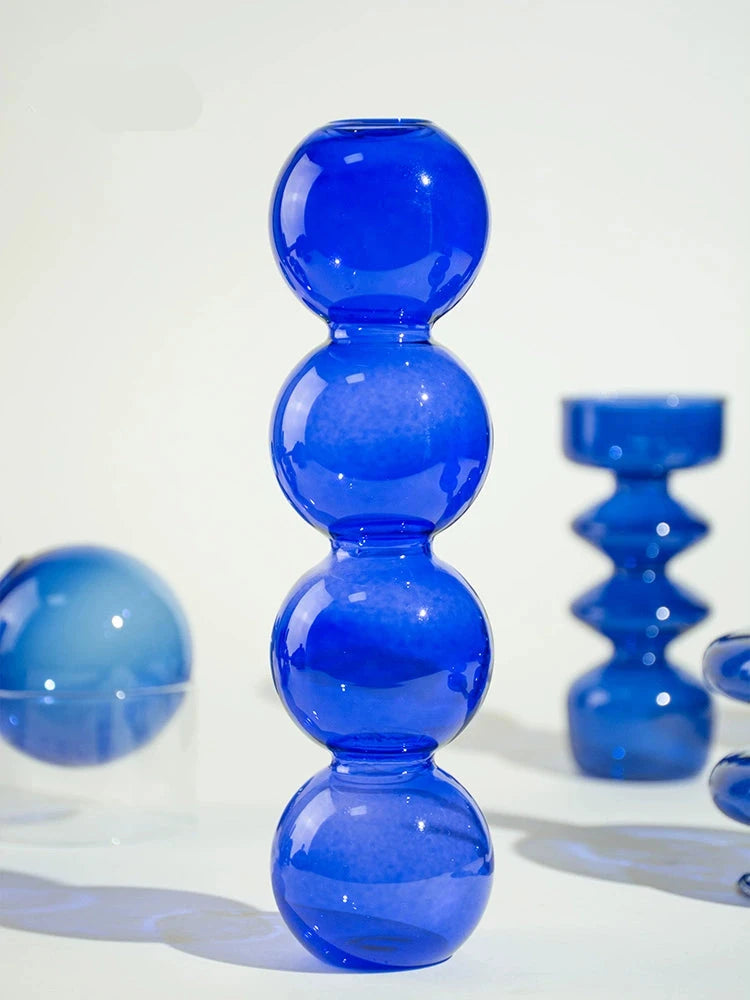 Dart Dream Klein Blue Gradient Glass Candlestick