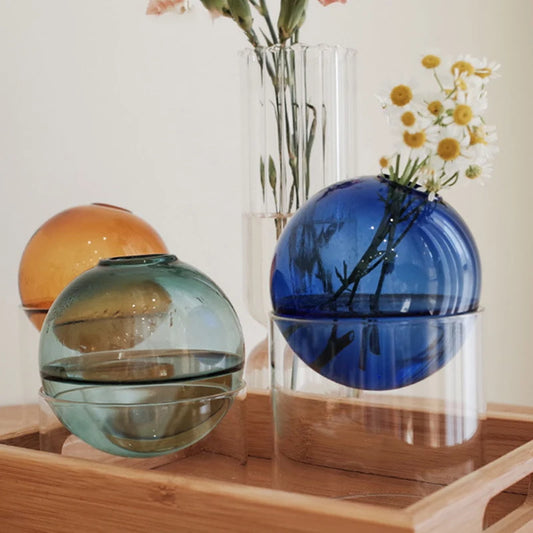 Mini Spheroidal Glass Vase Colorful