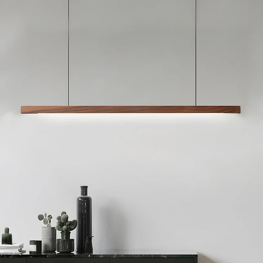 Wood linear Pendant Lights