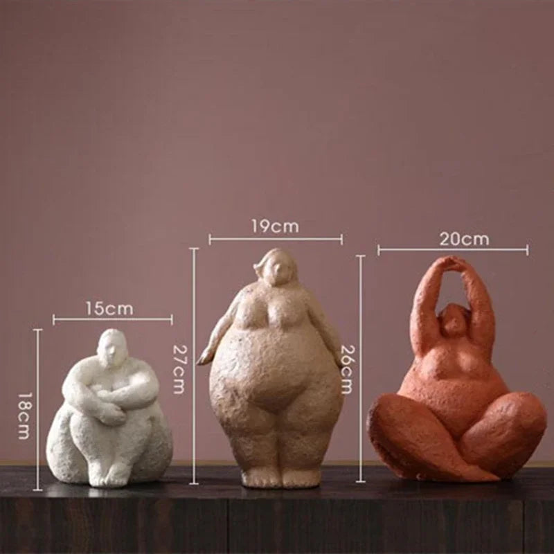 Resin Fat Lady Statues Decoration