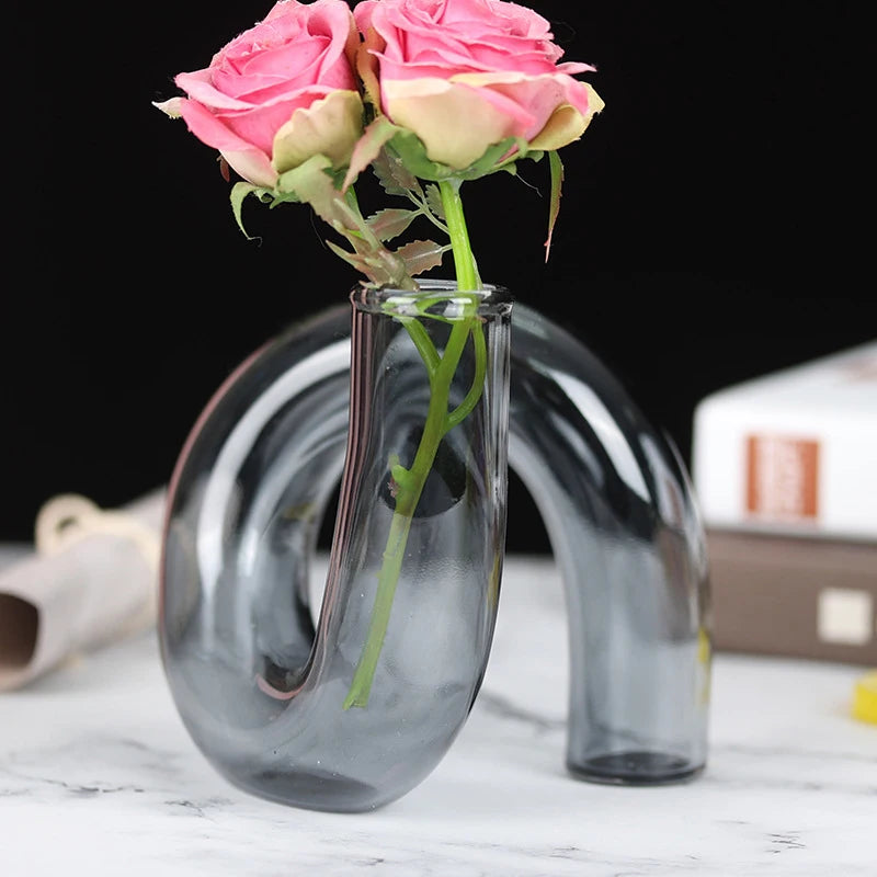 Twisted Shaped Glass Vase