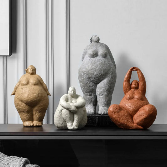 Resin Fat Lady Statues Decoration