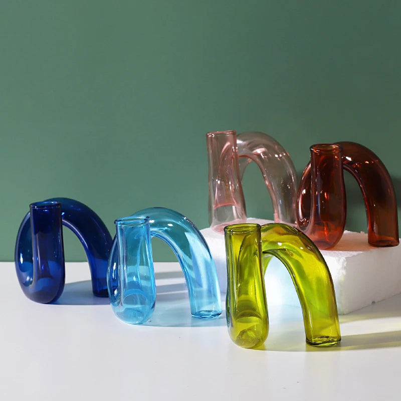 Twisted Shaped Glass Vase