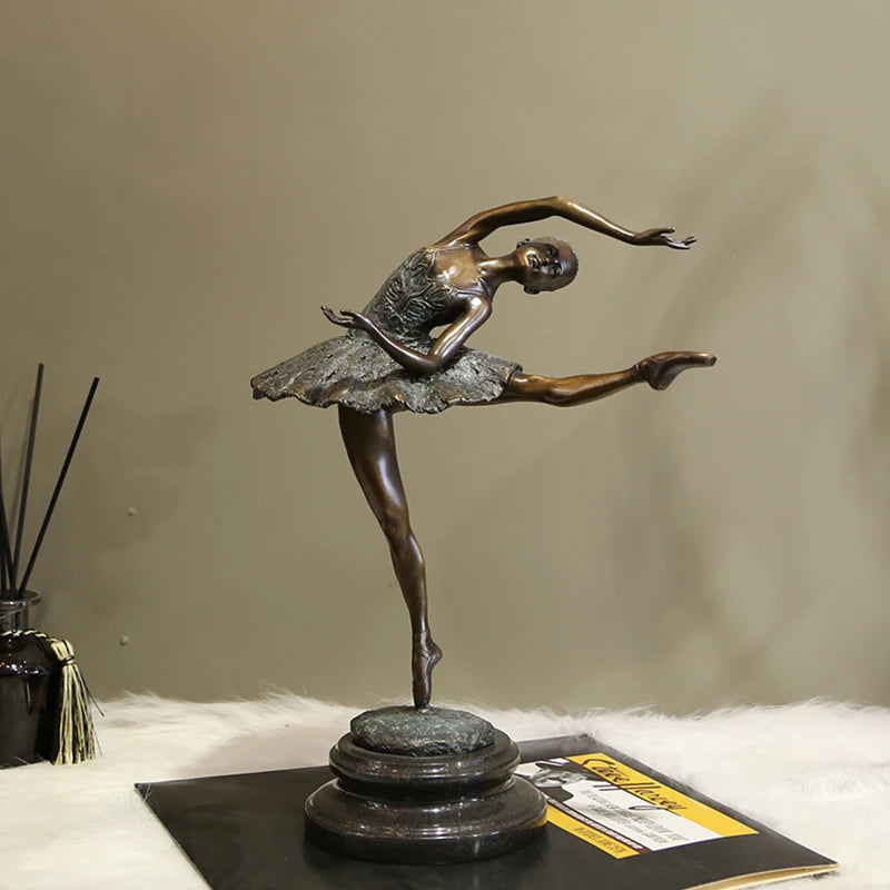 Bronze Ballet Dancer Sculptures Bronze Statue Ballerina  Ornament Crafts