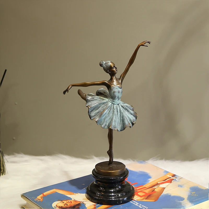 Bronze Ballet Dancer Sculptures Bronze Statue Ballerina  Ornament Crafts