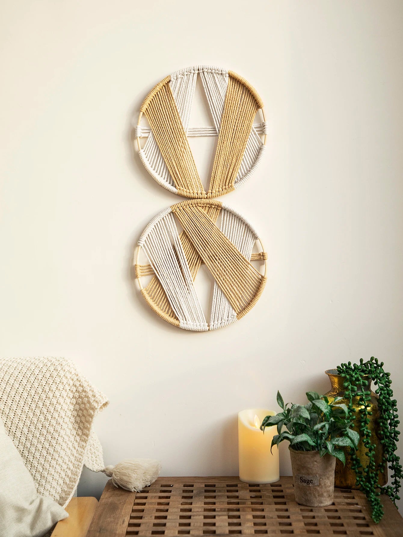 2 Pcs Dream Catcher Wall Hanging bamboo