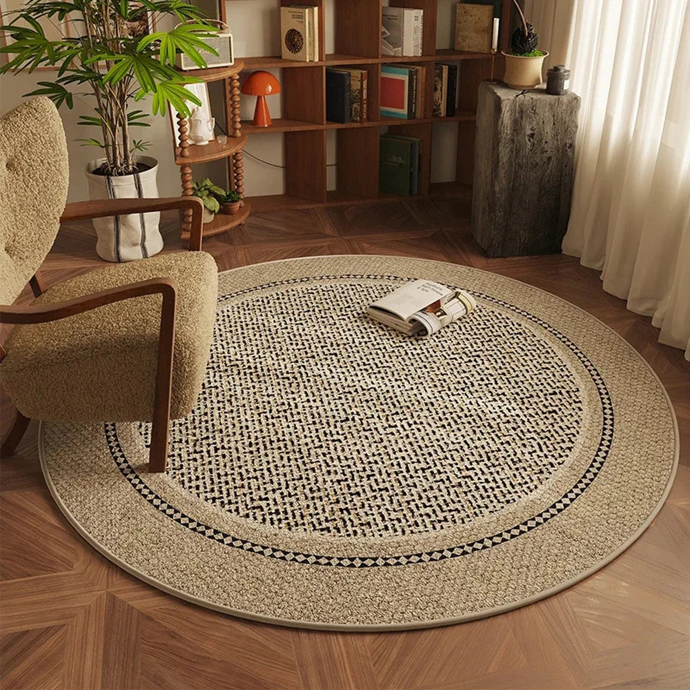 Round Carpet For Living Room Large Bedroom Bedside Carpets Study Chair Floor Mat Modern Minimalist Style Home Decoration Rug